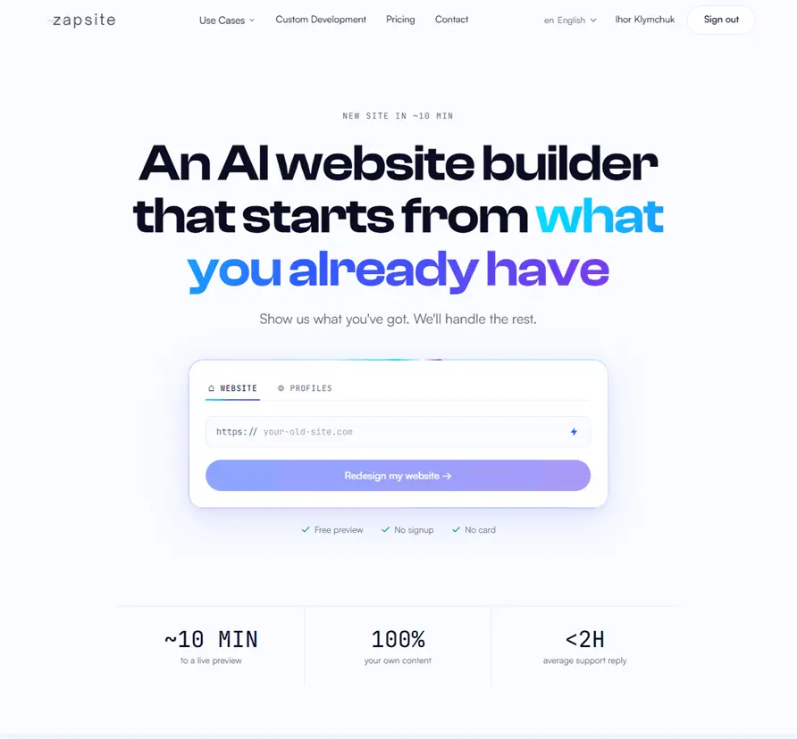 Zapsite website rebuilt by Zapsite