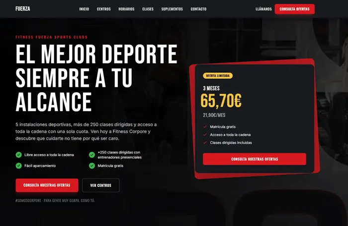 Local Gym website rebuilt by Zapsite
