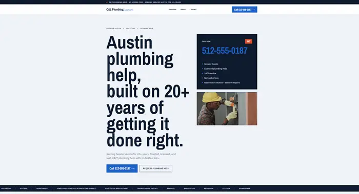 Home Services website rebuilt by Zapsite